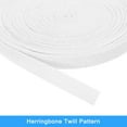 thumbnail image 3 of Twill Tape, 1Pack 11 Yard x 8mm - Cotton Fabric Ribbon, Roll Herringbone Tape for Clothing, Bags (White), 3 of 5