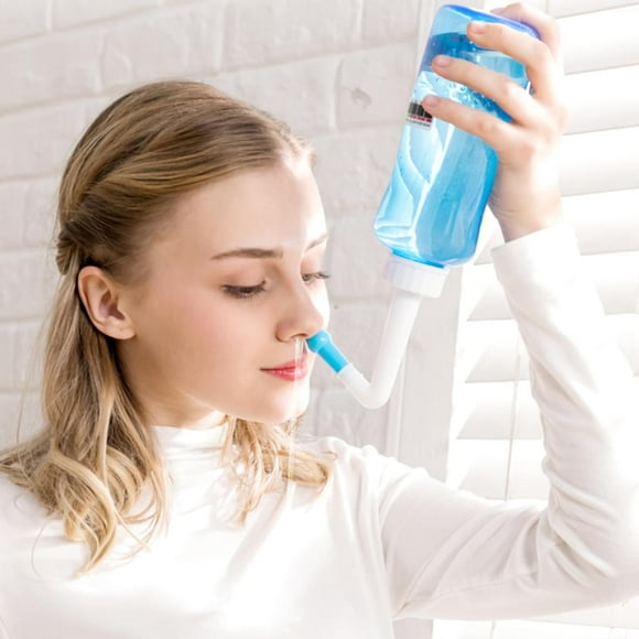 Neti Pot Sinus Rinse Bottle Nose Wash Cleaner Pressure Rinse Nasal Irrigation for Adult Kid