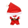 thumbnail image 2 of Santa Claus Christmas Outfit for 6-10 inch Plush Toys, Complete Holiday Costume with Hat, Red Coat, Festive Dress-Up Apparel for Stuffed Animals and Soft Toys(A), 2 of 6
