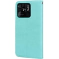 thumbnail image 3 of Wallet Case for Xiaomi Redmi 10C, [Wrist Strap] Rose Flower Cover with Credit Card Holder Cash Pockets Flip Phone Case for Xiaomi Redmi 10C      Green, 3 of 14