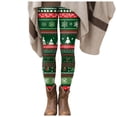 thumbnail image 6 of zaveiop Women's Plus Size Christmas Leggings 2025 Holiday Deer Santa High Waist Flare Yoga Pants with Pockets (Army Green, XXL), 6 of 6
