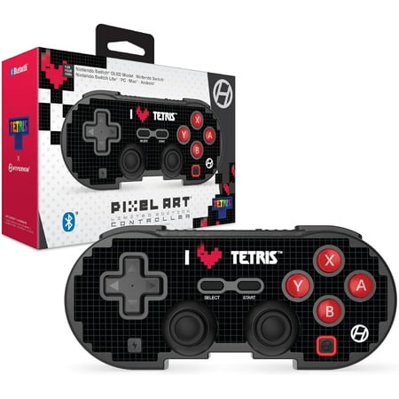 Hyperkin Limited Edition Pixel Art Bluetooth Controller Official Tetris™ Edition - Officially Licensed - For Nintendo Switch®, PC, Mac®, Android®, iOS® (Heart Drop)