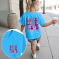 thumbnail image 2 of Girls Graphic Shirts Oversized Sunshine T Shirt Short Sleeve Tee Tops Cute Trendy Girls Clothes,Sky Blue, 2 of 6