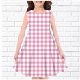 thumbnail image 2 of Zwiiyzr 4-14Y Little Girls Summer Dress Round Neck Sleeveless Swing Sundress Kids Casual Floral A-Line Dress Pink, 2 of 3