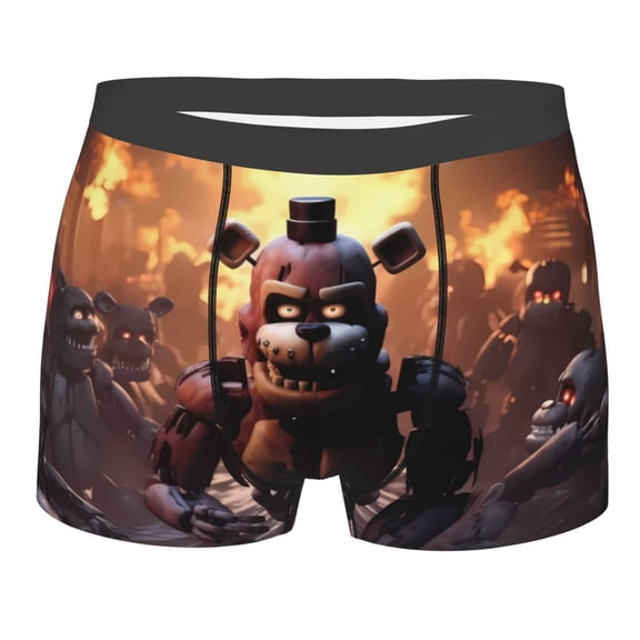 Saiise Five Nights At Freddy'S Men's Underwear Boxer Briefs Cotton Trunks Short Leg Underwear (S-XXL)
