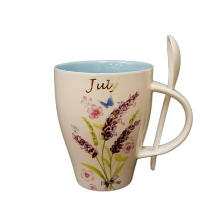 

July Larkspur Cup and Spoon Set