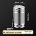 thumbnail image 3 of 304 Stainless Steel Tea Filter | Multi-Purpose Tea & Coffee Strainer | Fine Mesh Infuser with Extended Hook Chain | Swivel Lock Design for Teapots & Mugs, 3 of 3