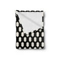 thumbnail image 2 of Geometric Soft Flannel Fleece Throw Blanket, Curved Shapes Inspired in Oriental Style Traditional Architecture, Cozy Plush for Indoor and Outdoor Use, 70" x 90", Charcoal Grey and Ivory, by Ambesonne, 2 of 5