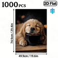 thumbnail image 3 of 1000pcs Golden Retriever Dog Puzzle for Families - Large Challenge with Challenging like Pieces (No 3D Glasses), Portable Box, Relaxing Activity. 29.4*19.6in, 3 of 9