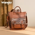 thumbnail image 3 of Wrangler Backpack Purse for Women Medium Size Convertible Backpack with Crossbody Strap for Travel Work, Leopard-Brown, 3 of 7