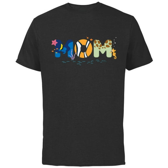 Disney and Pixar’s Finding Nemo Mom Mother’s Day Birthday - Short Sleeve Cotton T-Shirt for Adults - Customized-Black