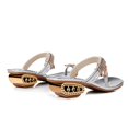 thumbnail image 3 of asddcavvf Fashion Spring And Summer Women's Sandals Flip Flops With Rhinestone Hollow Heel Slippers, 3 of 9