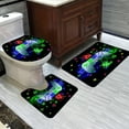thumbnail image 6 of Gaming Theme Shower Curtain Sets 4-Piece Waterproof Polyester 72x72 Inch, Navy Blue Controller & Pixel Design with Non-Slip Bath Mat & Toilet Cover, Youth Bathroom Decor Includes 12 Hooks​, 6 of 6