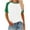 Green, variant on Fanxing Women Plus Size Workout Tops XL Trendy Colorblock Graphic Tees Raglan Short Sleeve Tshirts