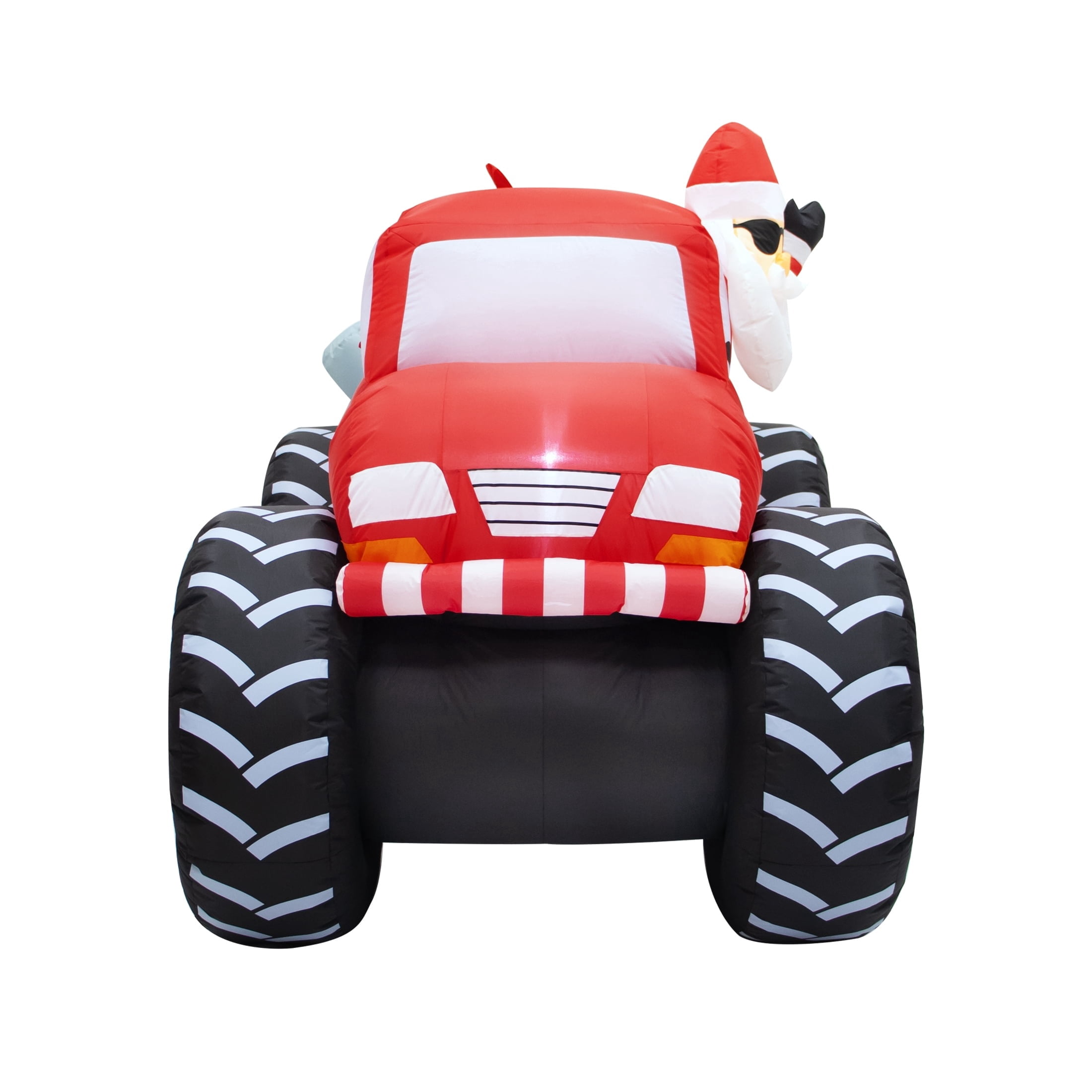 Multicolor Santa Monster Truck Sleigh Christmas Airblown Yard Inflatable, 6', by Holiday Time