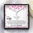 thumbnail image 3 of To My Wife From The Moment We Met Cross Card Necklace w Stainless Steel Pendant, 3 of 20