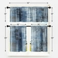 thumbnail image 2 of 36 Inch Kitchen Curtains Blue and Grey Abstract Art Window Curtains and Valances Set of 3, Modern Art Background Short Tier Curtain for Kitchen,Vintage Small Kitchen Decor, 2 of 6