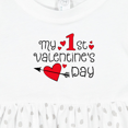 thumbnail image 4 of Inktastic My First Valentines Day Red Hearts and Arrow Girls Baby Dress, 4 of 5