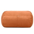 thumbnail image 2 of Jaxx Sofa Saxx 4 Foot Lounger Bean Bag with Microsuede Cover, Mandarin, 2 of 6
