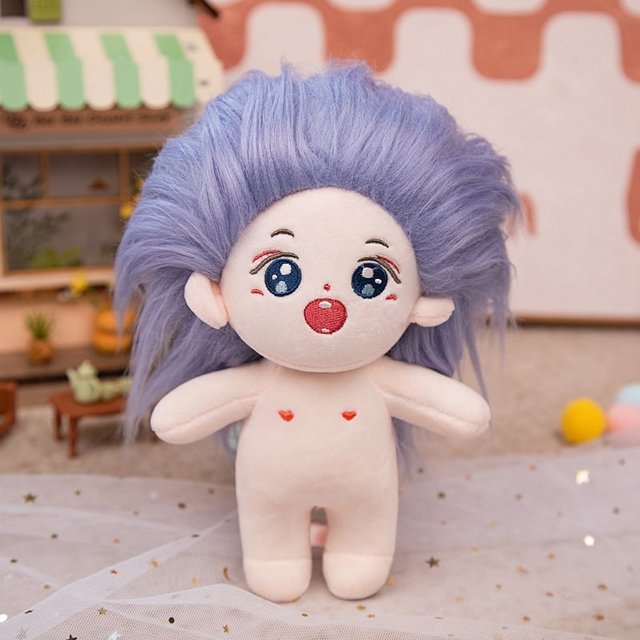 1 muñeca de peluche de algodón Kawaii de 20 cm, figura de superestrella de peluche, linda muñeca de algodón de Anime que se puede cambiar de ropa, regalo para niña.