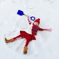 thumbnail image 3 of Kiskick Kids' Snow Shovel with Bright Colors Snow Shovel Toy for Kids Kids Winter Outdoor Snow Shovel Toy with Long Handle Colored Beach Sand Shovel for Boys, 3 of 8