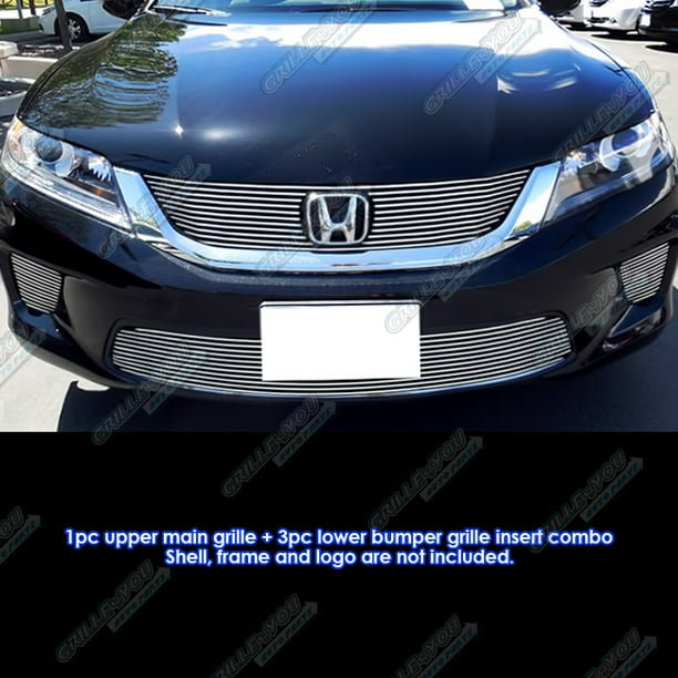 Compatible with 20132015 Honda Accord Coupe W Fog Light Cover Billet