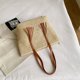 thumbnail image 4 of Bolso de mano para mujer Bolso de viaje femenino simple de paja de moda (beige), 4 of 9