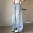 thumbnail image 6 of mgoYE Girls Jeans Size 13 Kids Cute Denim Pants Back to School Clothes Preppy Tween Clothes, 6 of 9