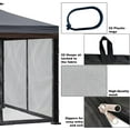 thumbnail image 4 of 10x12 Mosquito Netting for Gazebo Canopy, Universal Replacement Mosquito Netting 4-Door Zipper Black 4-Panel Sidewall Curtain (Net Only), 4 of 8