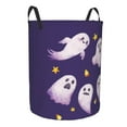 thumbnail image 2 of XMXT Collapsible Laundry Basket, Purple Cute Ghosts Polyester Waterproof Laundry Hamper, 40L, 2 of 8