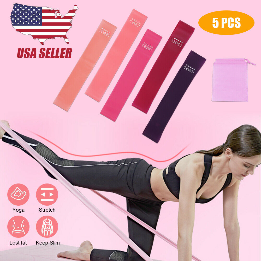 5 Pcs/set Resistance Bands, Exercise Loop Bands and Workout Bands for