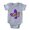 Heather Grey, variant on CafePress - Purple Dinosaur 1St Birthda - Cute Infant Baby Football Bodysuit
