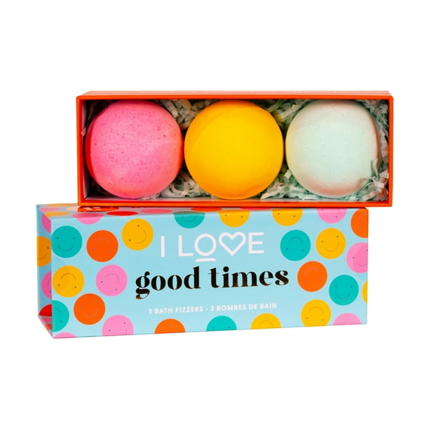 I Love Cosmetics Good Times Bath Fizzer Pack, Bombas de Baño, 3 Piezas