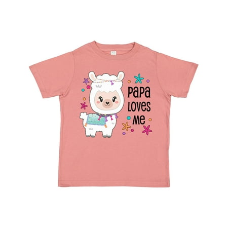 

Inktastic Papa Loves Me- Cute and Happy Llama Gift Toddler Boy or Toddler Girl T-Shirt