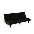 thumbnail image 5 of Convertible Sofa Bed with Adjustable Backrest, Velvet Upholstery, Black, 66 Inch Length, 50 lbs Weight, 2-Seater, Tufted Design for Living Room Bedroom Apartment Office, 5 of 6