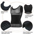 thumbnail image 5 of VASLANDA Men Body Shaper Slimming Vest Compression Shirts Tummy Control Tank Top Belly Slimmer Underwear, 5 of 7