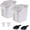 Gray, variant on Large Flour Storage Container Bin 50lb, 2Pack Airtight Rice Storage Containers with Wheels Seal Locking Lid, with Measuring Cup&Scoop for Flour, Rice, Grain(Blue)