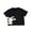 Black, variant on Delliss Girls' Short Sleeve Crewneck Printed T-Shirts Top Tee Toddler Summer Tops Cotton Casual Graphic T-Shirts