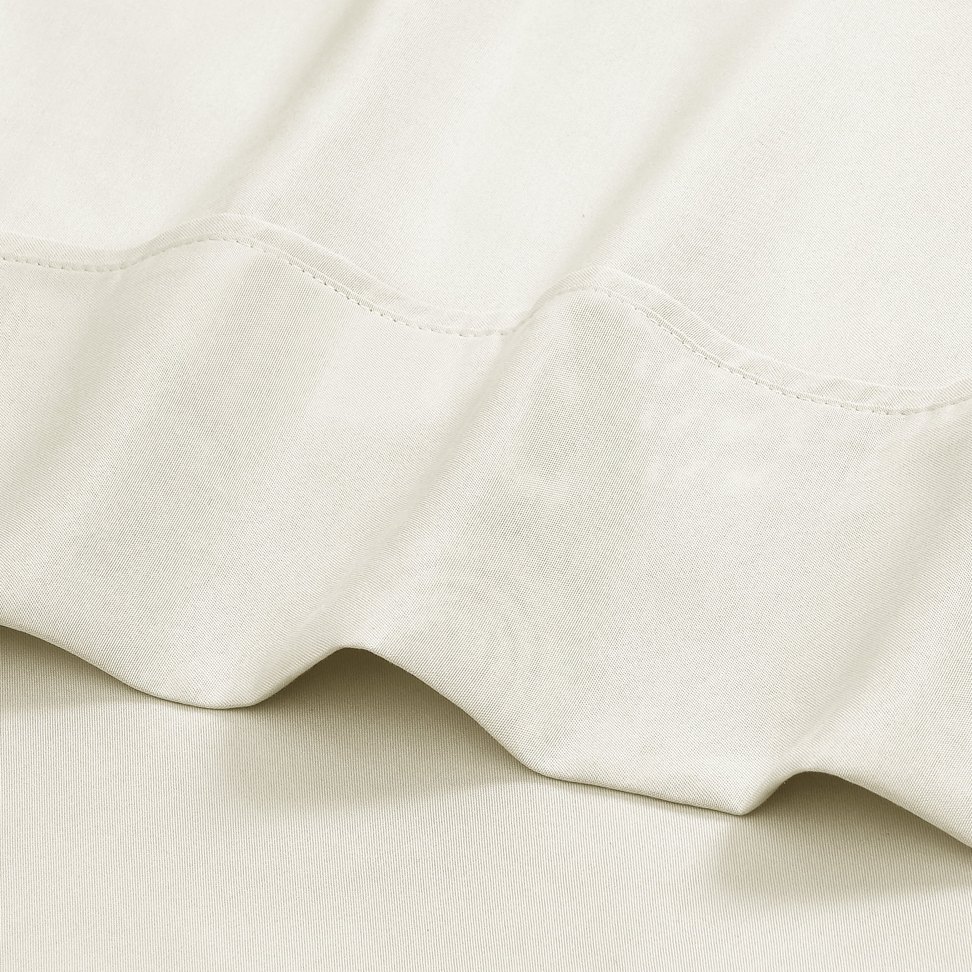 Mainstays Super Soft Brushed Microfiber Bed Sheet Set, Soft Ivory, King, 4 Piece
