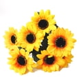 thumbnail image 1 of Fairnull 1 Bouquet 7 Heads Artificial Sunflower Faux Silk Flowers Home Wedding Decor, 1 of 9