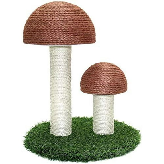 Lovely Caves 14.2-in Mushroom Cat Scratching Post with Sisal Covered