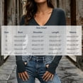 thumbnail image 3 of Enjoytime Basic Tops for Women V-Neck Stretchy Long Sleeve Undershirt Fall Winter Soft Casual Fitted Tee with Thumbholes, 3 of 8
