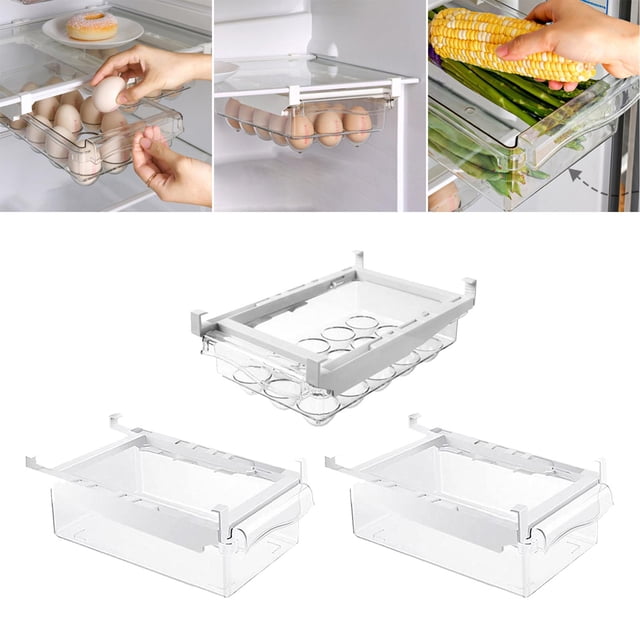 Frigorífico Cajón Organizador Frigorífico Soporte Huevos Verduras Caja de Almacenamiento Macarena Organizador de cajón de nevera