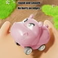 thumbnail image 6 of Loespoir Cute Pet Animals Press Car Toy with Hippopotamus Design, Inertia Powered for Easy Play, Interactive Vehicle, Gift for Birthday and Holiday, Motor Skills Development(Pink), 6 of 7