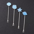 thumbnail image 4 of Oraceous 2 Sets Chic Fruit Forks Lovely Dessert Forks Creative Cake Forks Party Supplies for Home Banquet Bar Wedding (Blue), 4 of 10