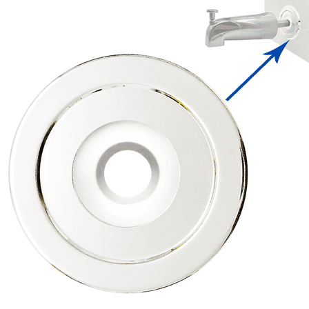 1/4" Spacer for Tub Spout, Flange Trim Ring for Bath Faucet, Shower Pipe Remodeling Sealer (304SUS-Chrome)