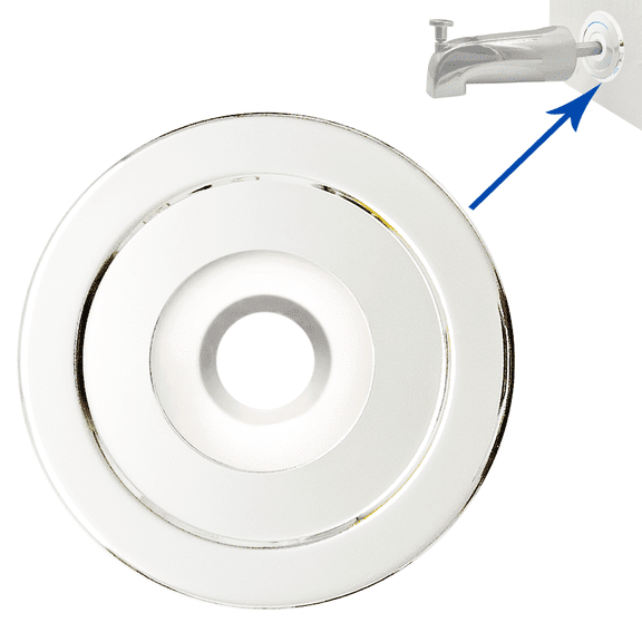 1/4" Spacer for Tub Spout, Flange Trim Ring for Bath Faucet, Shower Pipe Remodeling Sealer (304SUS-Chrome)