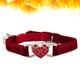 thumbnail image 2 of EeaseMX Collar ajustable con forma de corazón para gato, cadena para el cuello con decoración de diamantes de imitación y cascabel para gatito (rojo), 2 of 8