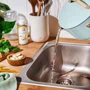 Beautiful 18-Piece Cookware Set, Pots & Pans with Strainer Lids & Kitchen Utensils, EverGood Ceramic Nonstick Coating, Hydrangea by Drew Barrymore