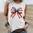 thumbnail image 2 of JURANMO Womens 4th of July Patriotic Tank Tops Cute Ribbon Graphic Tees 2025 Summer Sleeveless Tshirts Beach Vacation Clothes Multicolor L Todays Daily Sales, 2 of 5